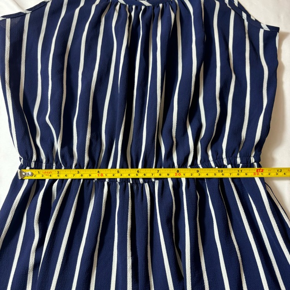 Ambiance Jumpsuit Spaghetti Strap Cropped Length Striped Blue White Size Small - Picture 13 of 15